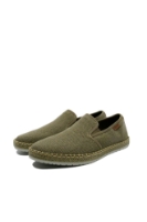 Imagine Mocasini bej bărbați din material textil cu aspect țesut RIKB5265-64