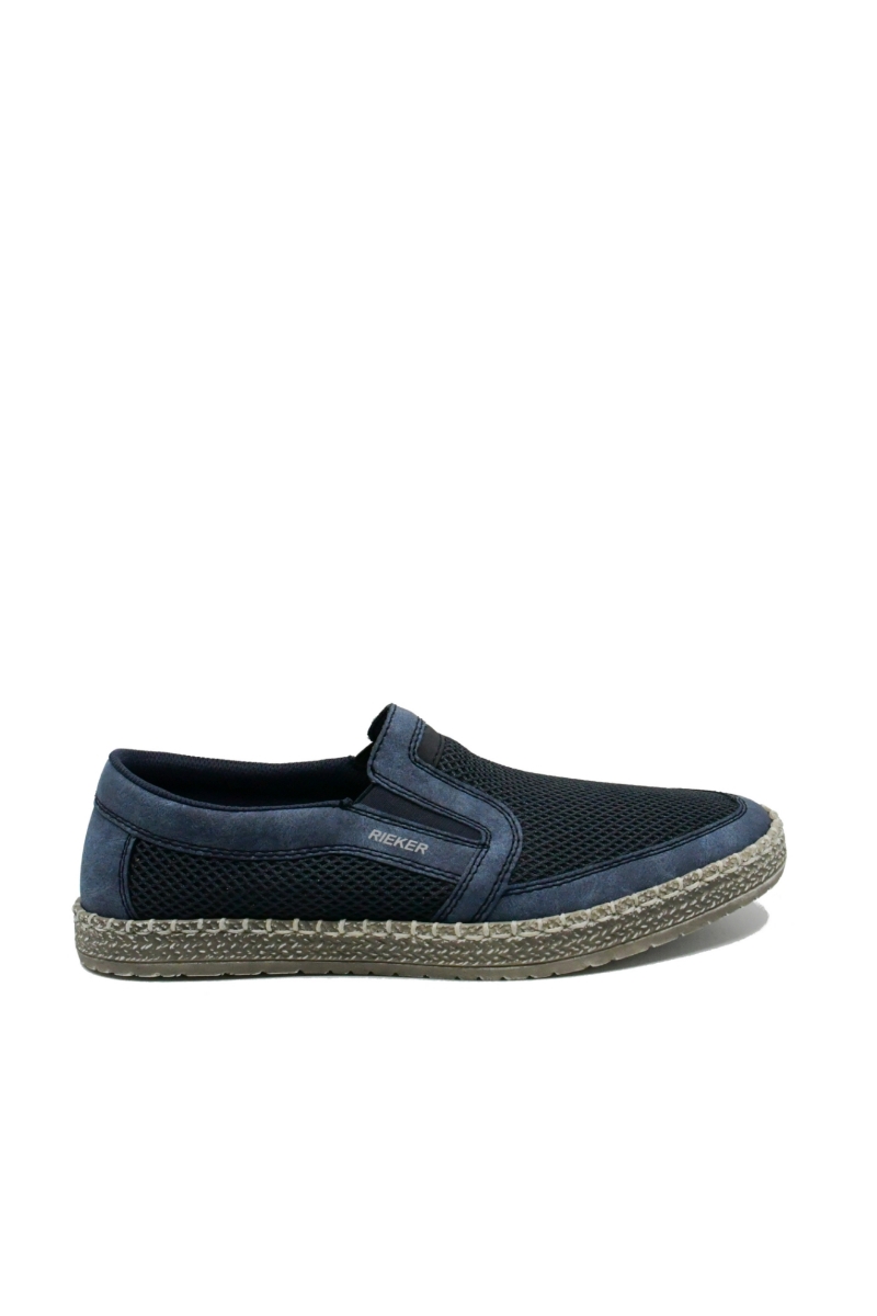 Imagine Mocasini bărbați blue din material textil plasă RIKB5264-14