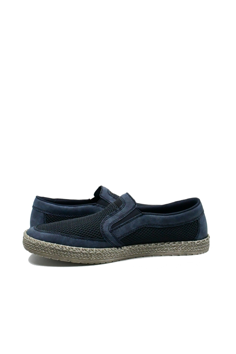 Imagine Mocasini bărbați blue din material textil plasă RIKB5264-14