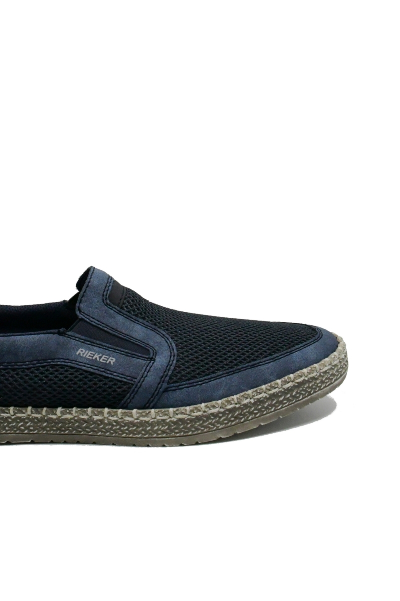 Imagine Mocasini bărbați blue din material textil plasă RIKB5264-14