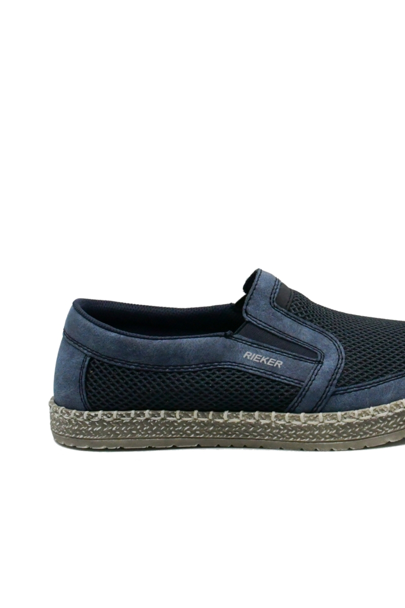 Imagine Mocasini bărbați blue din material textil plasă RIKB5264-14