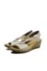 Imagine Sandale damă wedge, bej, cu medalion decorativ RIK624H6-60