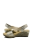 Imagine Sandale damă wedge, bej, cu medalion decorativ RIK624H6-60