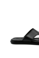 Imagine Șlapi negri bărbați din piele naturală