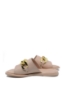 Imagine Saboți damă cu zale decorative, roz, din piele naturală GORD21