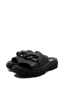 Imagine Saboți damă cu talpa înaltă, negri, din piele naturală REMD7952-00