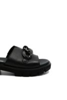 Imagine Saboți damă cu talpa înaltă, negri, din piele naturală REMD7952-00