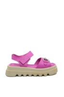 Imagine Sandale damă cu platformă, fuchsia, din piele naturală TR8102