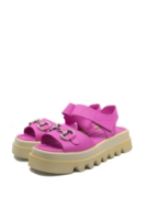 Imagine Sandale damă cu platformă, fuchsia, din piele naturală TR8102
