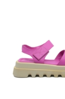 Imagine Sandale damă cu platformă, fuchsia, din piele naturală TR8102