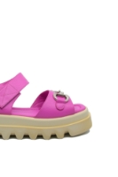 Imagine Sandale damă cu platformă, fuchsia, din piele naturală TR8102