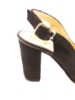 Imagine Sandale damă negre decupate din piele naturală ALG028/1