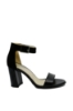 Imagine Sandale elegante cu baretă la gleznă negre din piele naturală FICS171