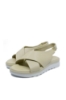 Imagine Sandale bej confortabile din piele naturală