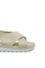 Imagine Sandale bej confortabile din piele naturală