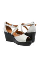 Imagine Sandale damă albe cu talpă ortopedică