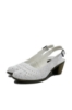 Imagine Pantofi decupați din piele naturală albi cu steluțe perforate RIK40983-80