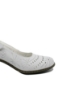 Imagine Pantofi decupați din piele naturală albi cu steluțe perforate RIK40983-80
