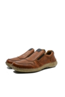 Imagine Mocasini bărbați maro, cu perforații și calapod lat RIK03069-24