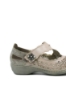 Imagine Pantofi comozi cu baretă bej argintii din piele naturală RIK413G4-42