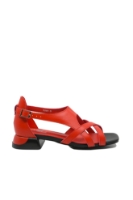 Imagine Sandale cu model din curelușe, roșii,  din piele naturală OTR20019