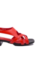 Imagine Sandale cu model din curelușe, roșii,  din piele naturală OTR20019