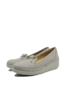 Imagine Pantofi comozi damă gri, din piele naturală CASP3502 