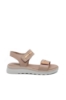 Imagine Sandale damă flatform, roz pudră, din piele naturală GOR4526