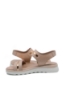 Imagine Sandale damă flatform, roz pudră, din piele naturală GOR4526