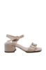 Imagine Sandale cu baretă apricot, din piele naturală FNX1462