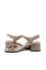 Imagine Sandale cu baretă apricot, din piele naturală FNX1462
