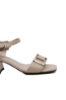 Imagine Sandale cu baretă apricot, din piele naturală FNX1462