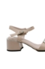 Imagine Sandale cu baretă apricot, din piele naturală FNX1462