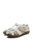 Imagine Pantofi comozi cu decupaje albi cu gri din piele naturală RIK45869-80