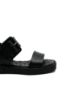 Imagine Sandale damă negre din piele naturală, cu cataramă mare GOR2235