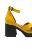 Imagine Sandale damă ultra chunky, galbene, din piele naturală MIR10407