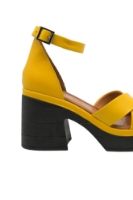 Imagine Sandale damă ultra chunky, galbene, din piele naturală MIR10407