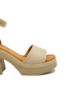 Imagine Sandale damă ultra chunky, bej, din piele naturală MIR10258