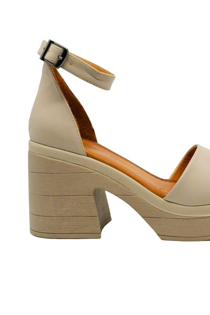 Imagine Sandale damă ultra chunky, bej, din piele naturală MIR10258