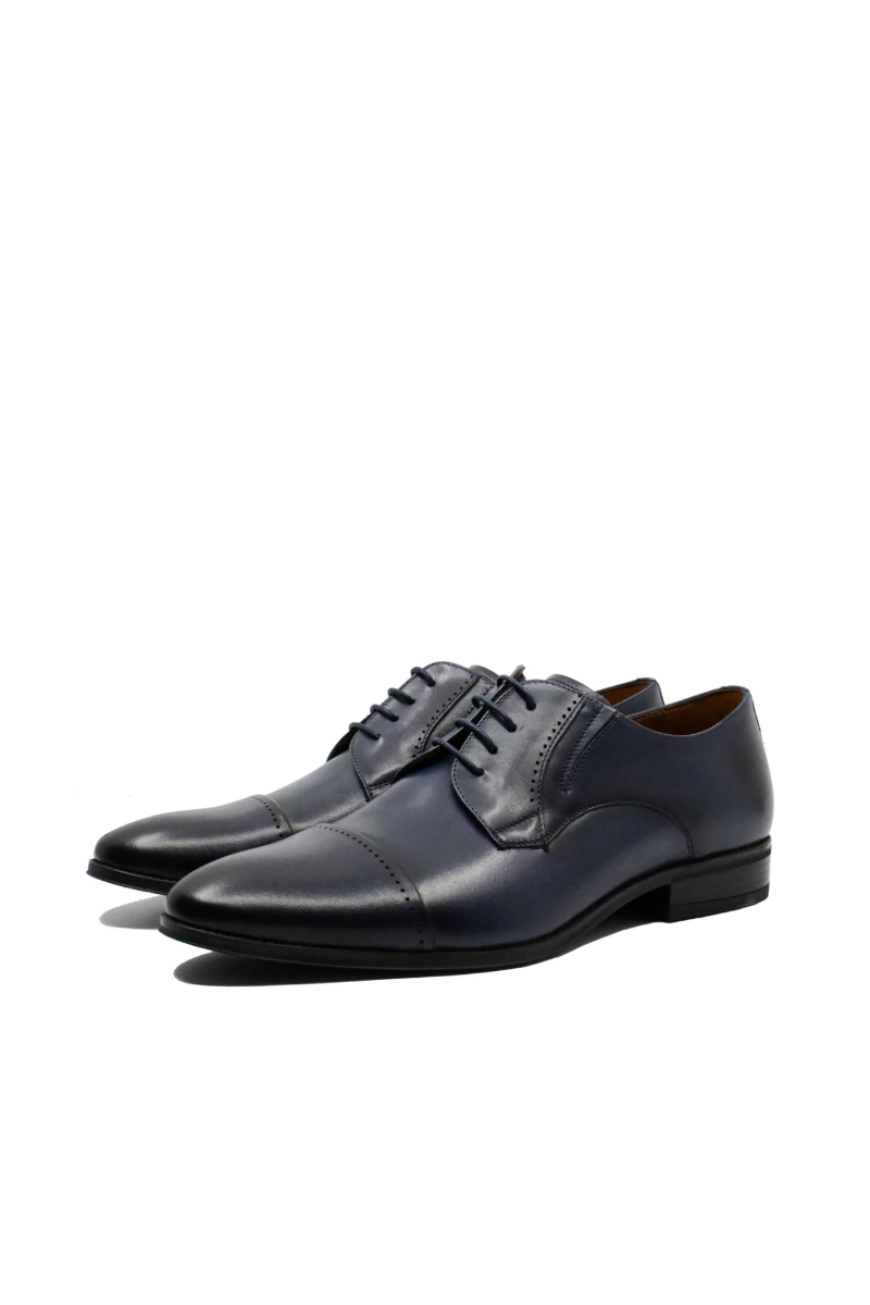 Imagine Pantofi eleganți Denis stil oxford bleumarin, din piele naturală 6850VITBLUE