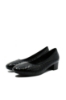 Imagine Pantofi damă negri din lac, cu efect croco RIK49260-02