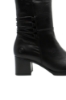Imagine Cizme damă cu toc bloc, negre, din piele naturală REMD0V71-01