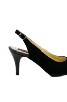 Imagine Pantofi decupați stiletto negri, din piele întoarsă SORD24