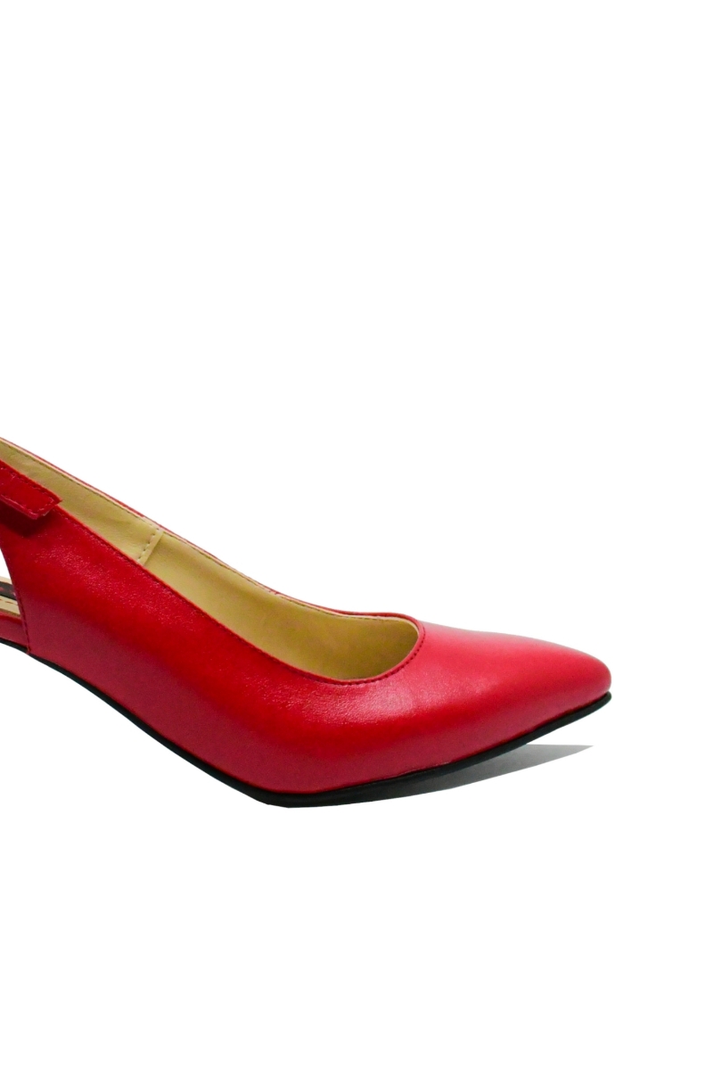 Imagine Pantofi decupați stiletto roșii, din piele naturală SORD24