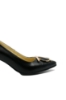 Imagine Pantofi stiletto din piele naturală, negri cu decorațiune aurie SORA24
