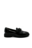 Imagine Pantofi damă casual, cu coroniță decorativă, negri, din lac FLO611