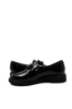 Imagine Pantofi damă casual, cu coroniță decorativă, negri, din lac FLO611