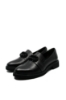 Imagine Pantofi damă casual, cu coroniță decorativă, negri, din piele naturală FLO611