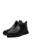Imagine Ghete stilate bărbați negre, din piele naturală, cu fermoar lateral FNX999339