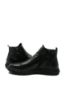 Imagine Ghete hi-top bărbați stilate, negre, din piele naturală fin granulată FNX1201-1